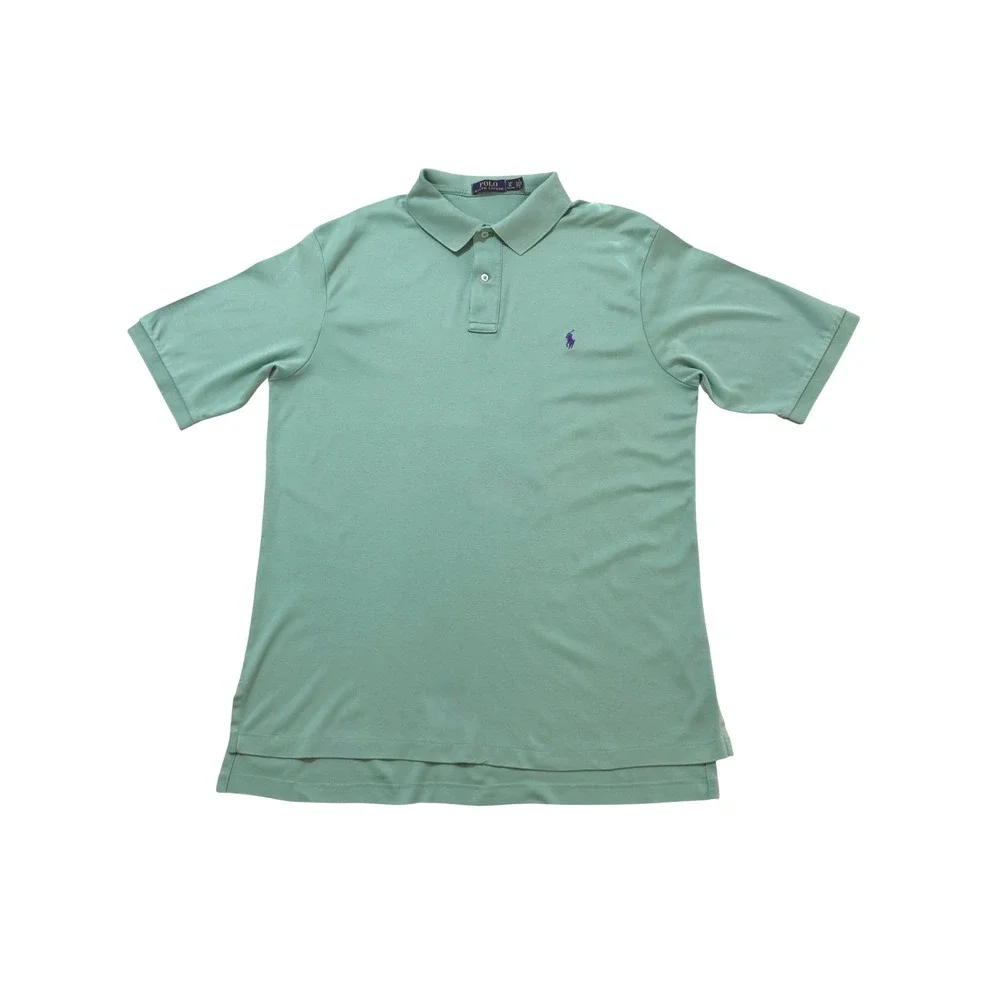 Polo Ralph Lauren Shirt Mens LT Seafoam Green Soft Cotton Pony Logo Polo